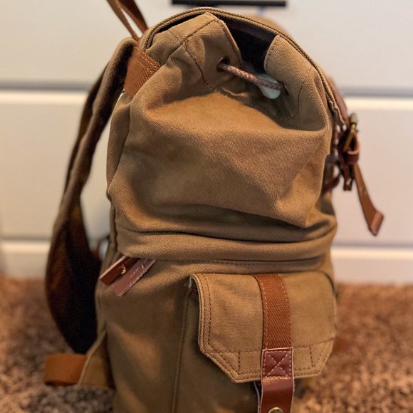 Koolertron Canvas DSLR Camera Backpack with Rain Cover and Inner Padding - Picture 4 of 11